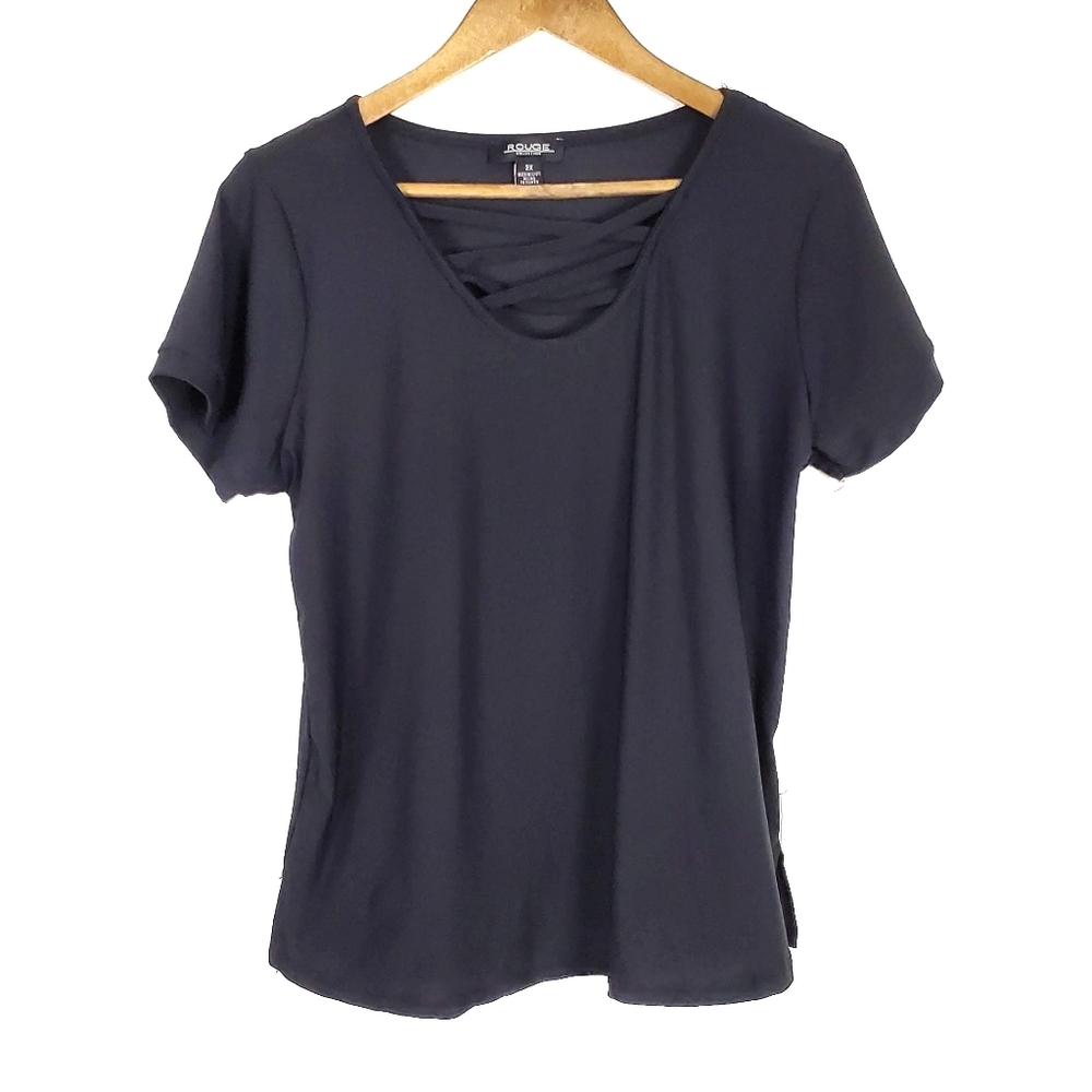 Rouge Womens Short Sleeve Top Size 2X Kris Kross